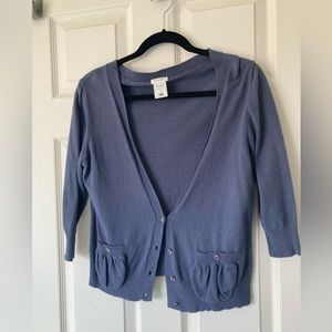 OLD NAVY knit short-waisted cardigan with tiny pockets